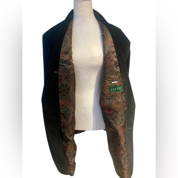 Lauren Ralph Lauren Men’s Black Soft Corduroy Sports Jacket Blazer – Size 46R - Picture 3 of 11